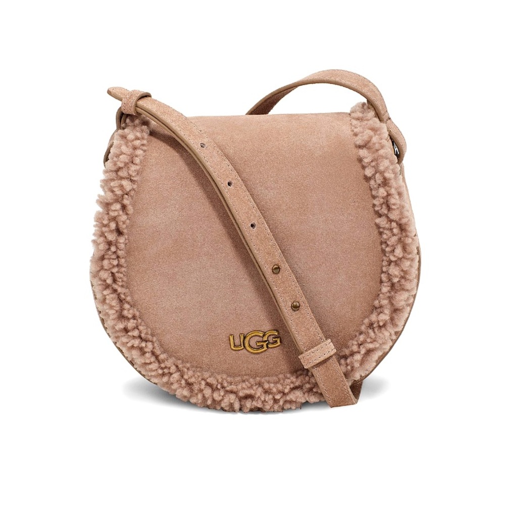 NWT UGG Sharon Suede Caribou Crossbody Bag